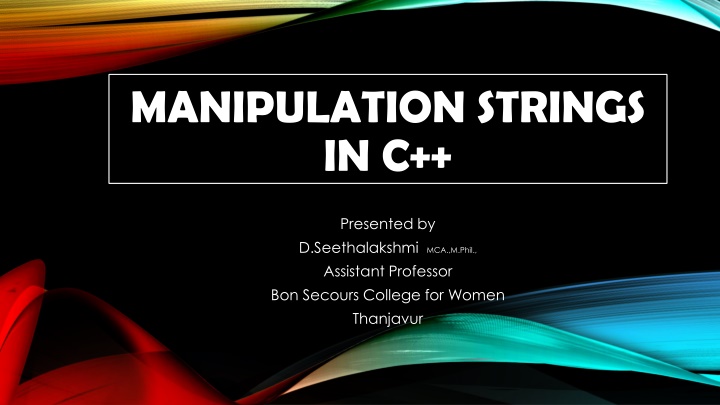 manipulation strings in c