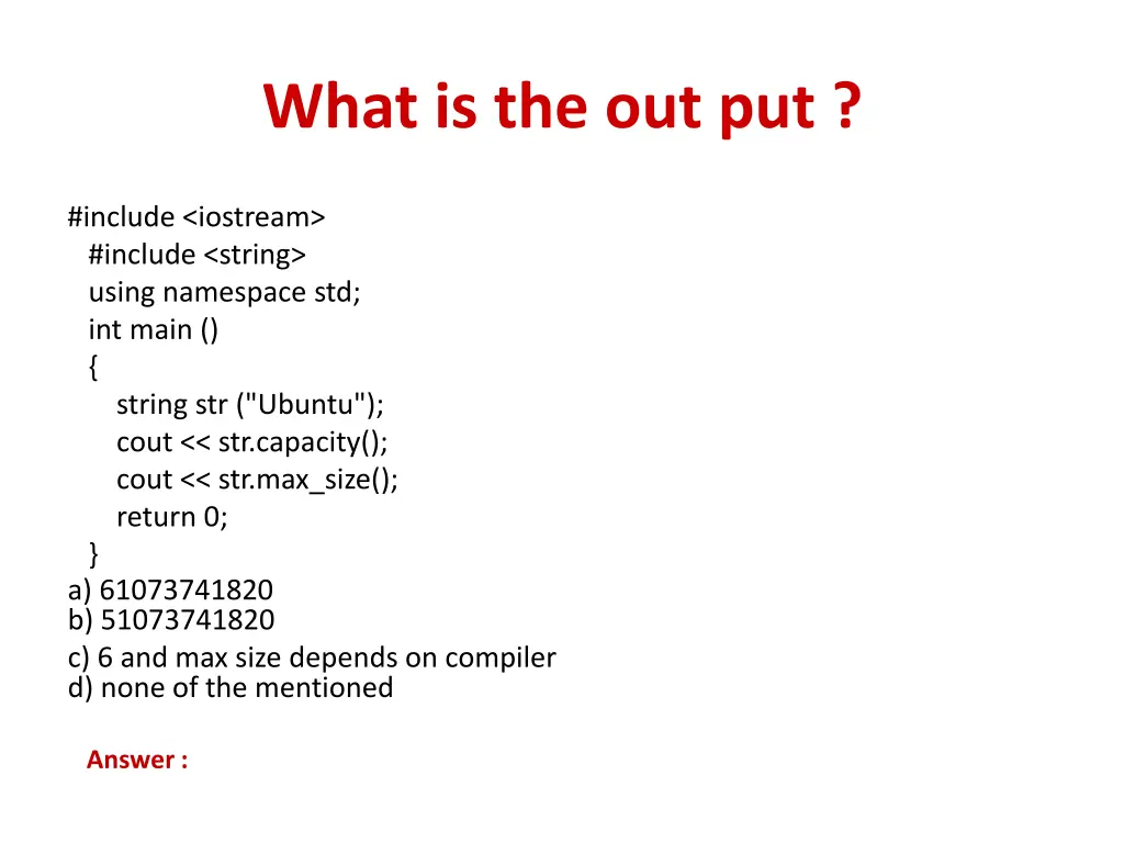 what is the out put 1