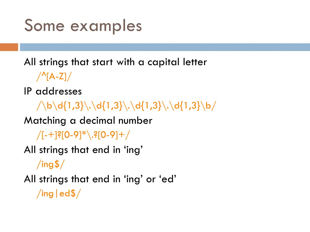 some examples 1