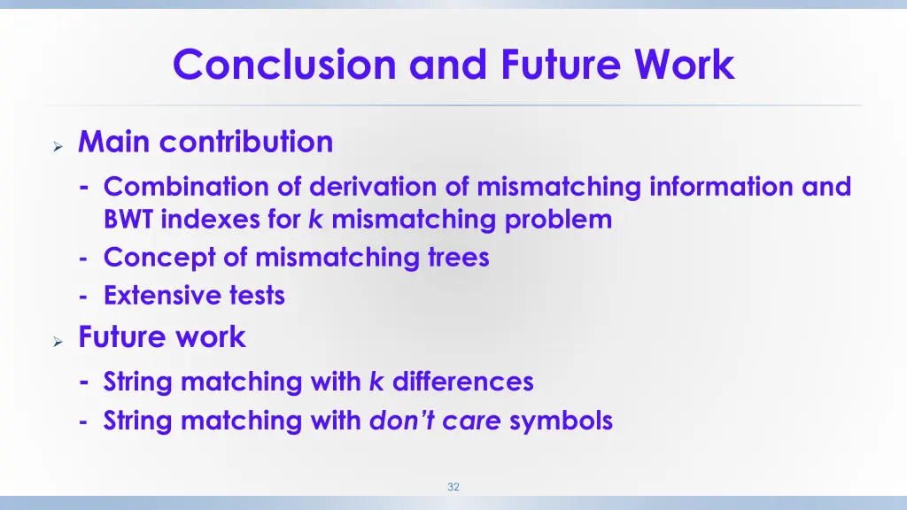 conclusion and future work