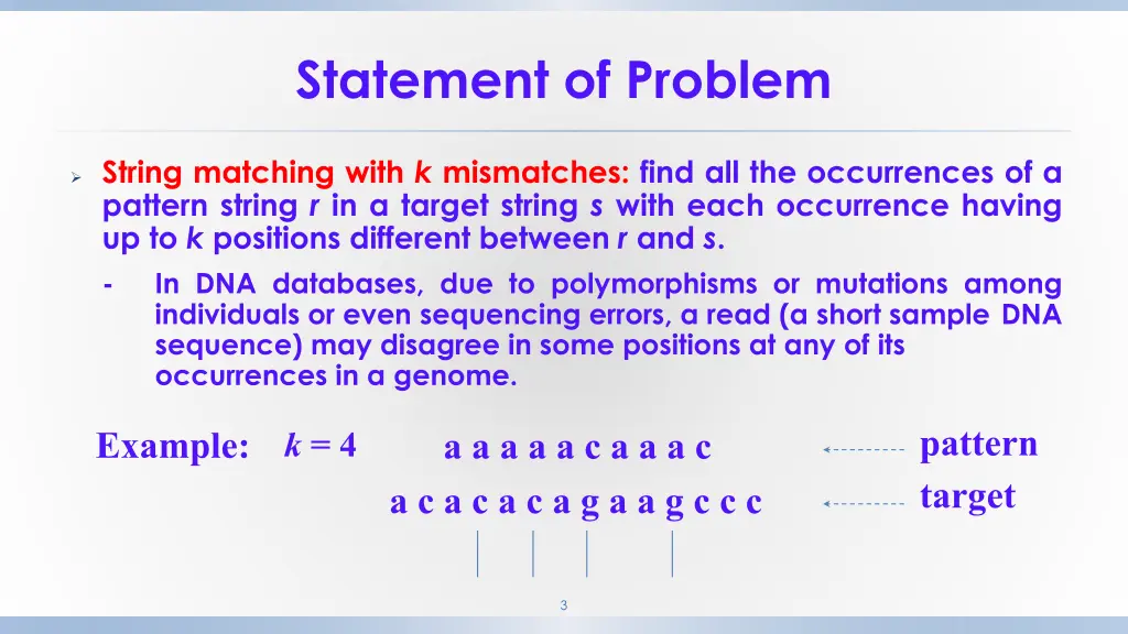 statement of problem