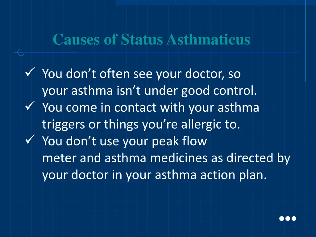 causes of status asthmaticus
