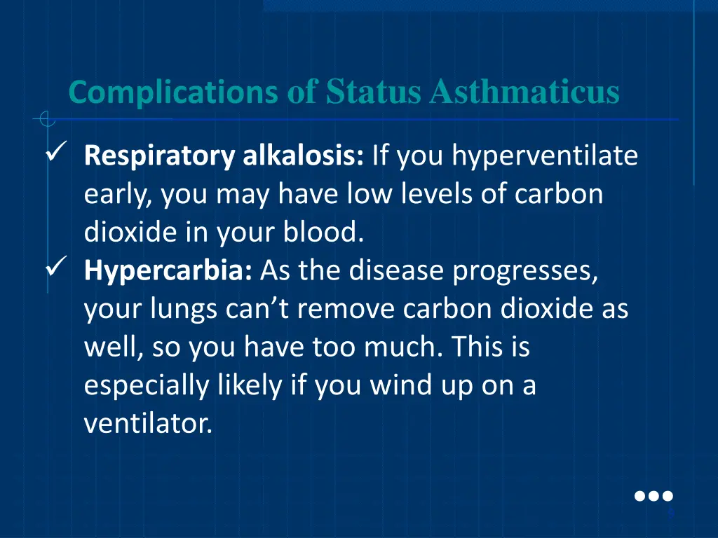 complications of status asthmaticus 1