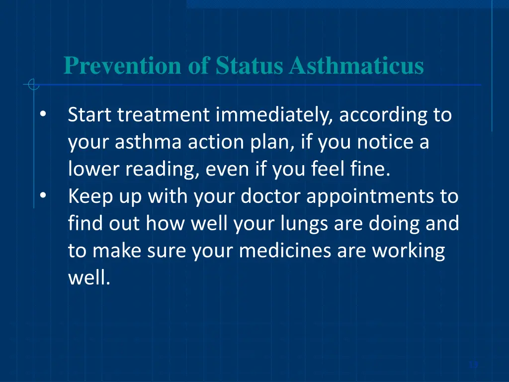 prevention of status asthmaticus 1
