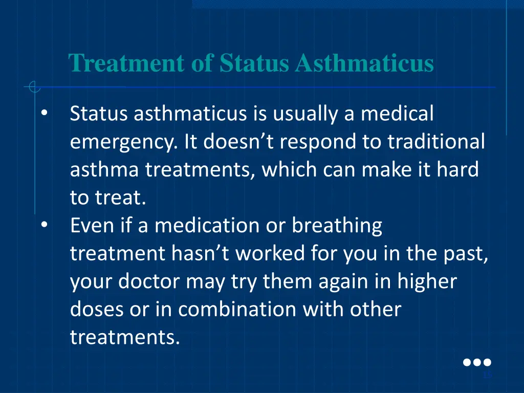 treatment of status asthmaticus