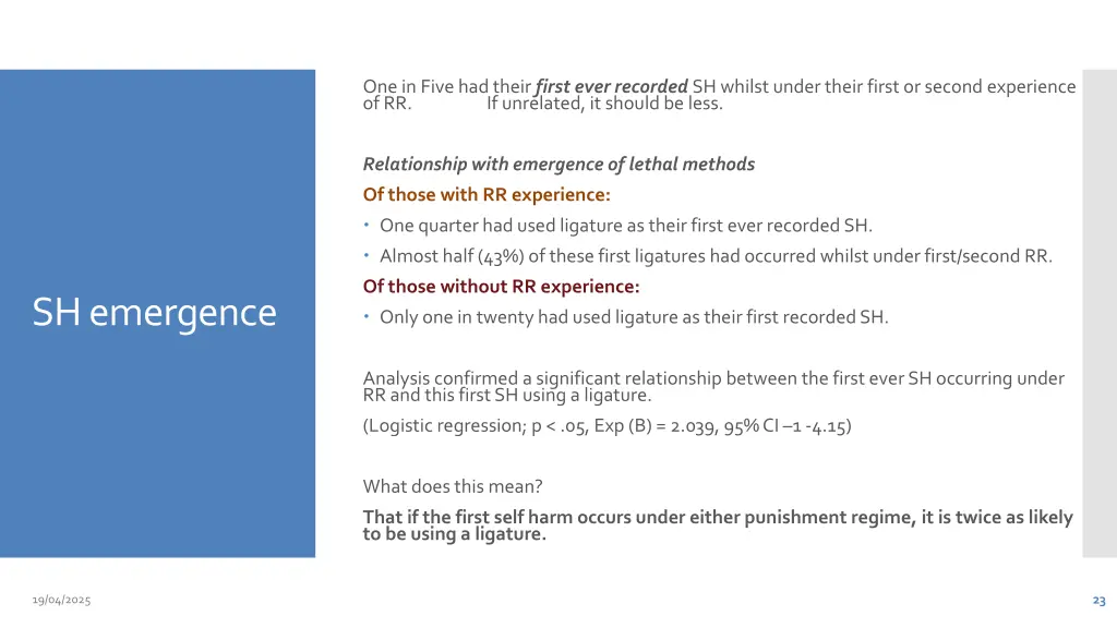 one in five had their first ever recorded