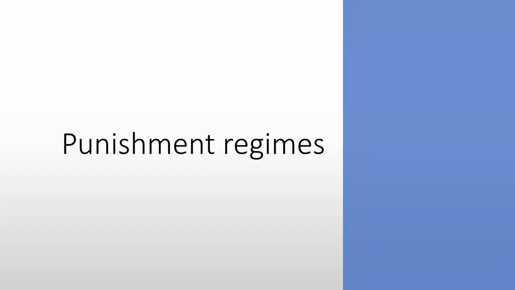 punishment regimes
