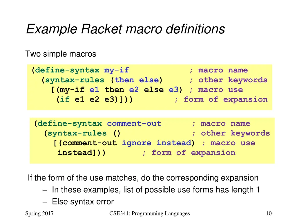 example racket macro definitions