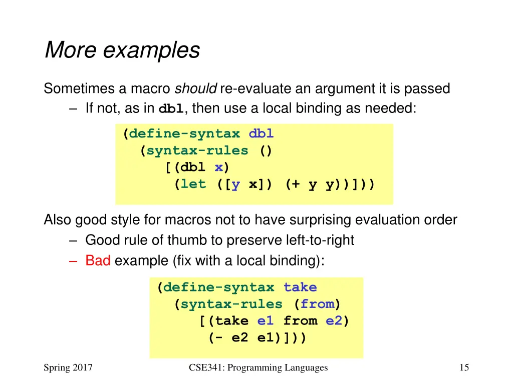 more examples
