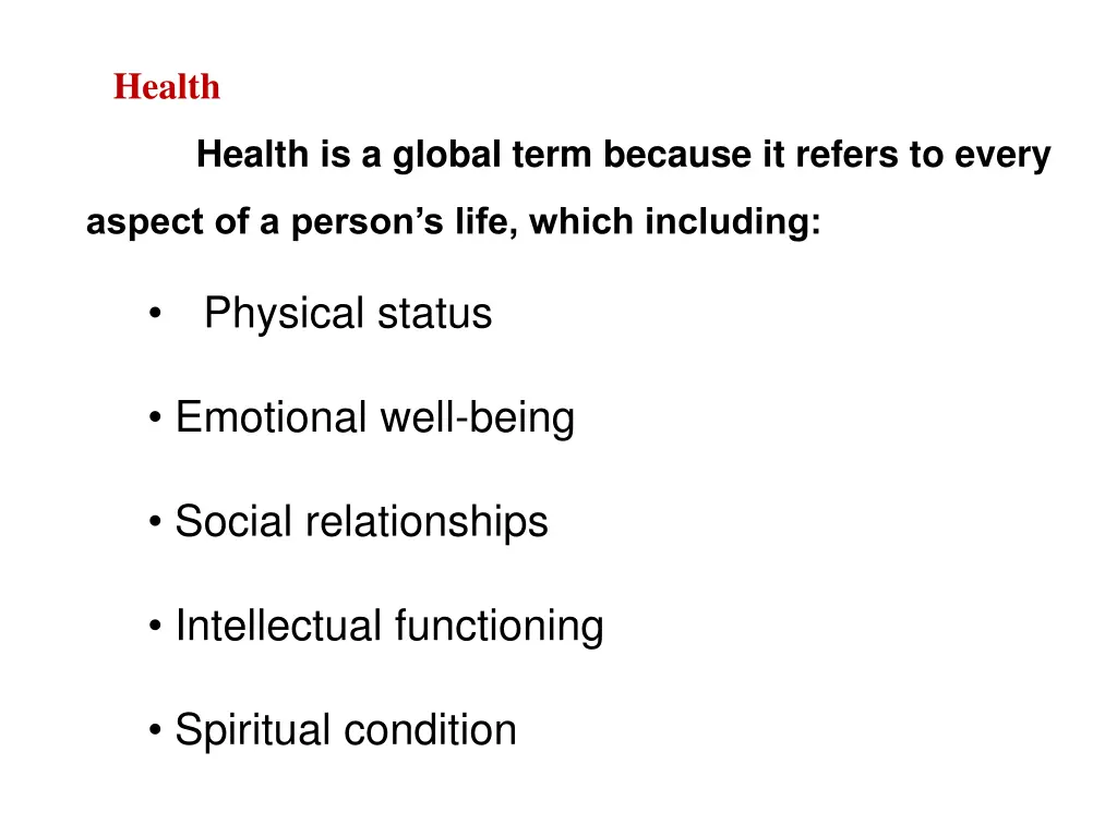 health