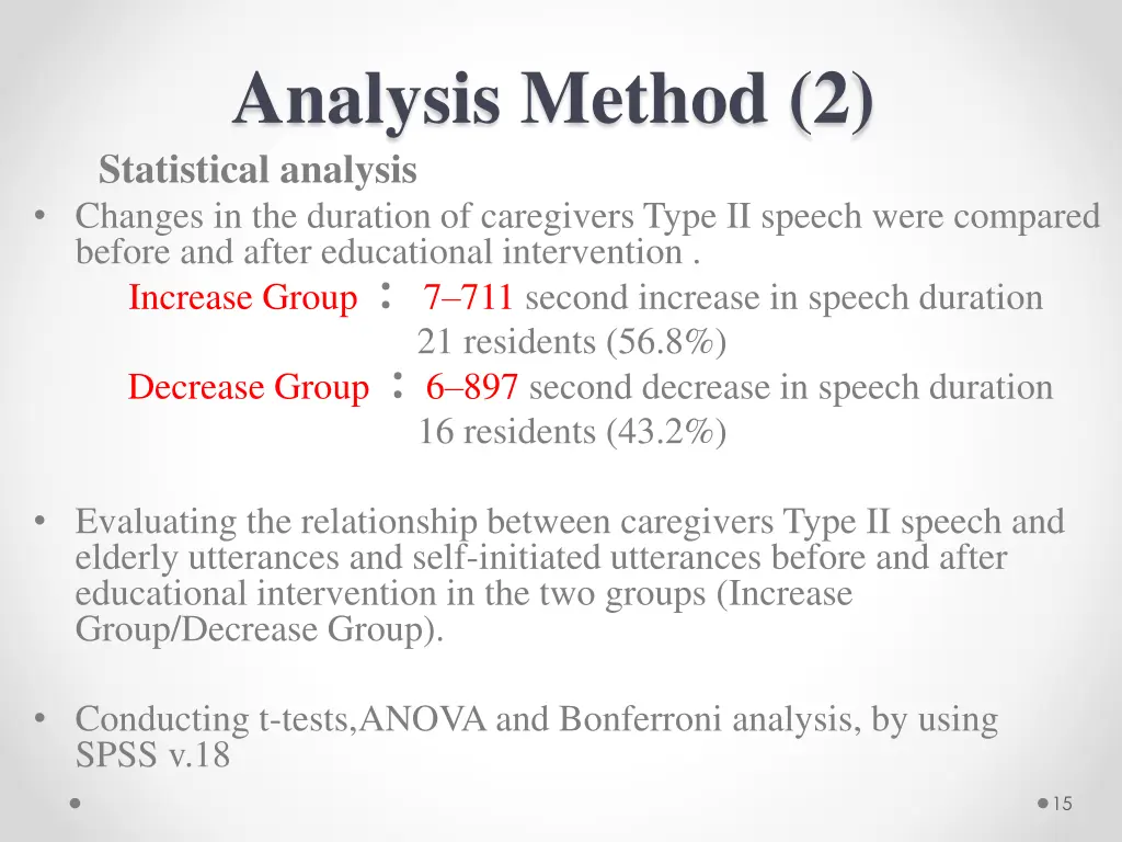 analysis method 2 statistical analysis changes