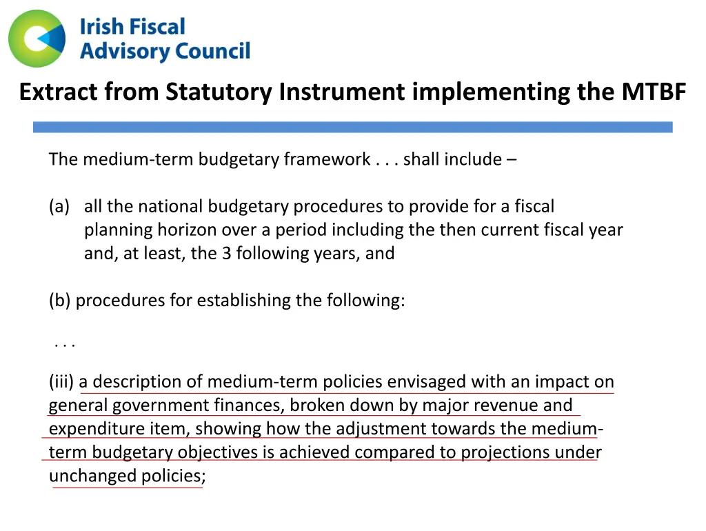 extract from statutory instrument implementing