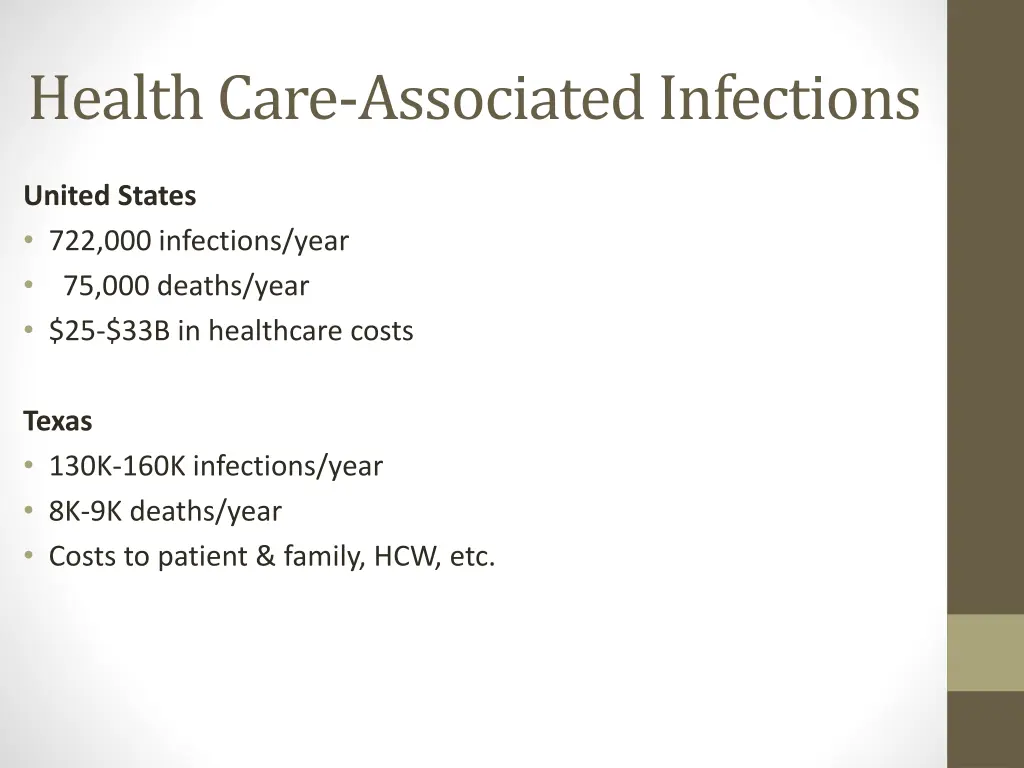 health care associated infections