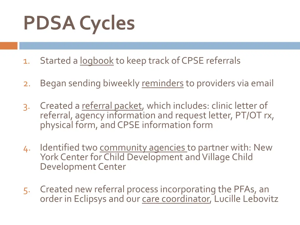 pdsa cycles