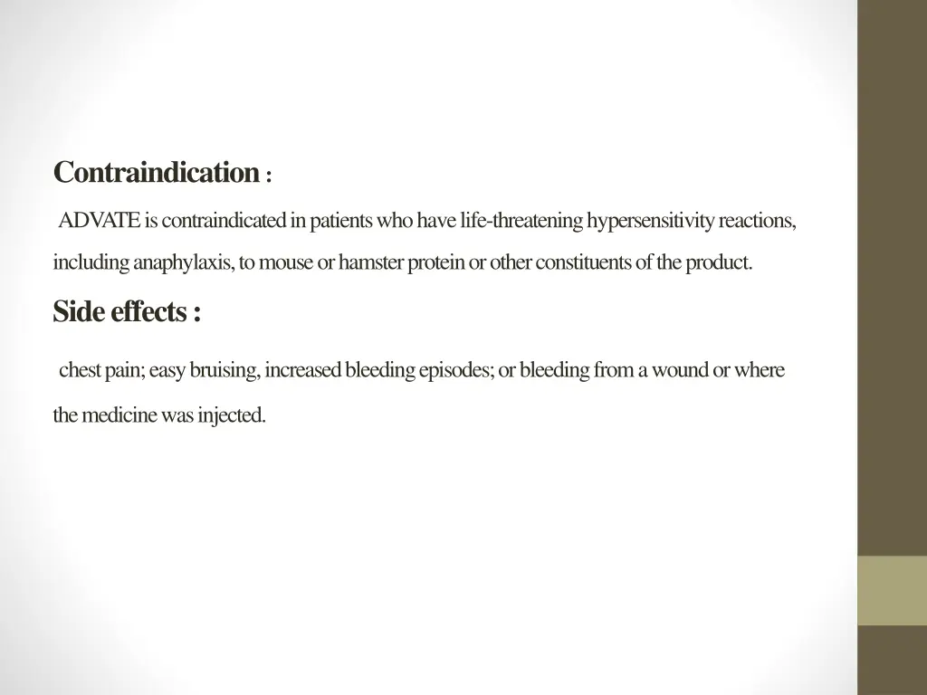 contraindication