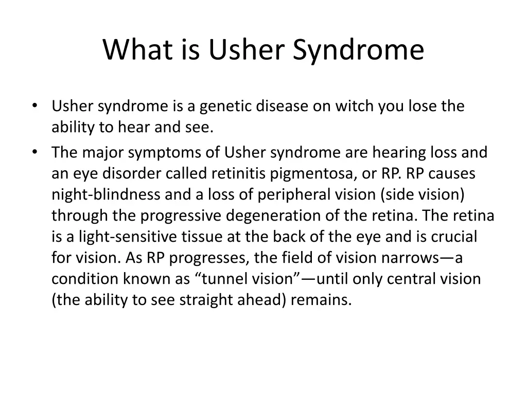what is usher syndrome