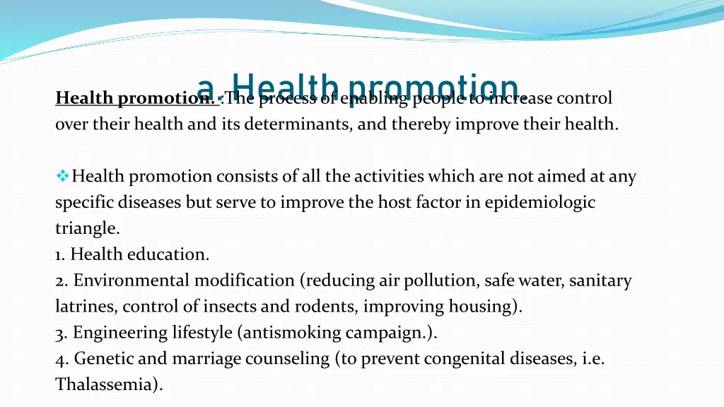 a health promotion health promotion the process