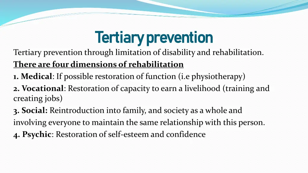 tertiary prevention tertiary prevention 1