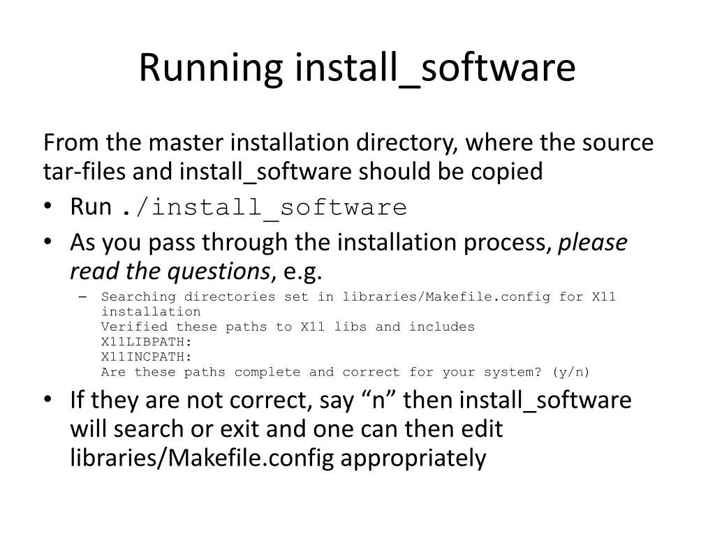 running install software