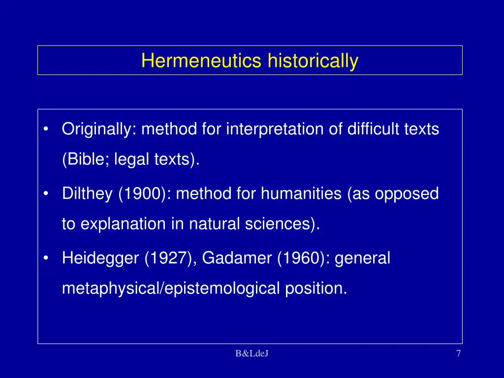 hermeneutics historically