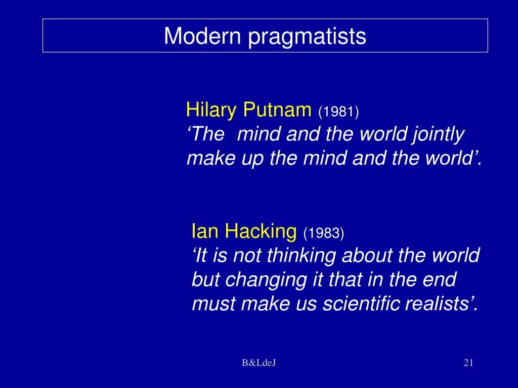modern pragmatists