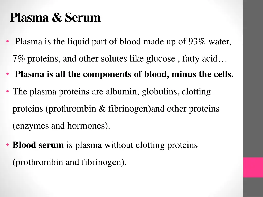 plasma serum