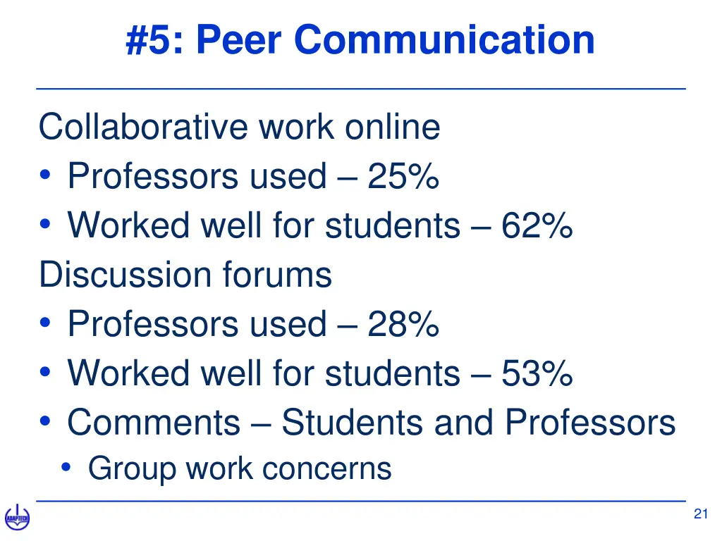 5 peer communication
