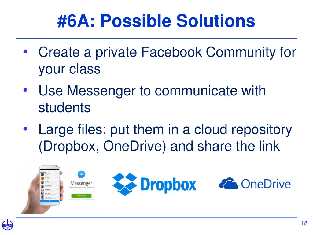 6a possible solutions