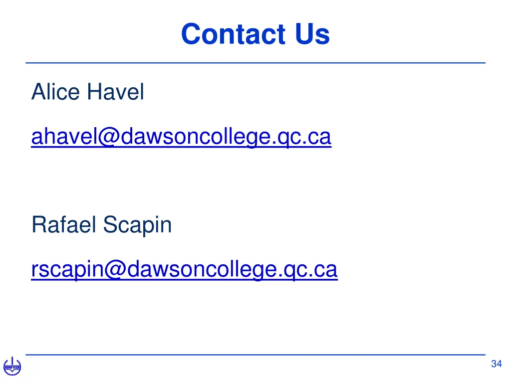 contact us