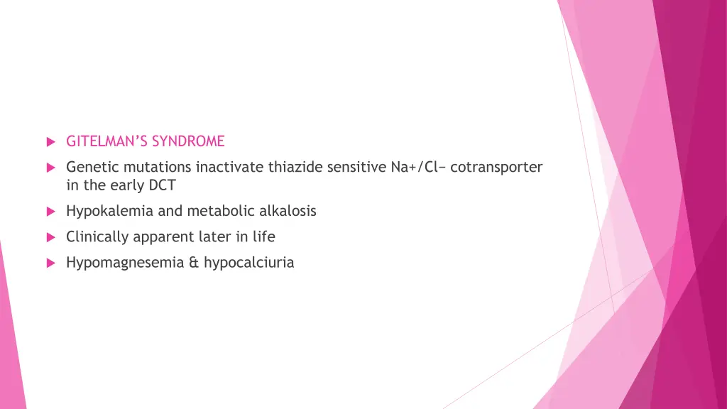 gitelman s syndrome