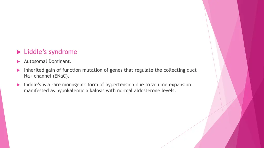 liddle s syndrome
