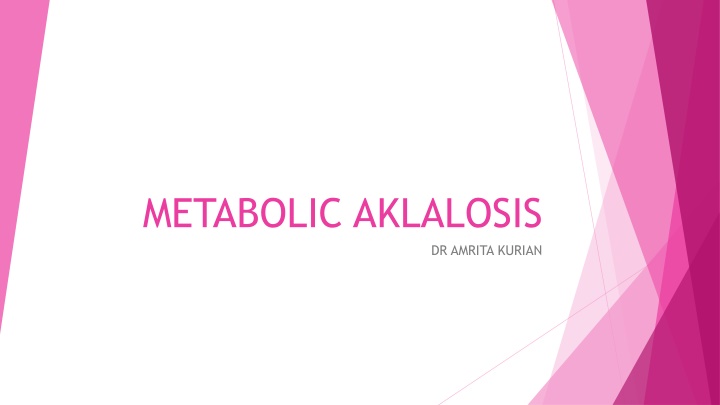 metabolic aklalosis