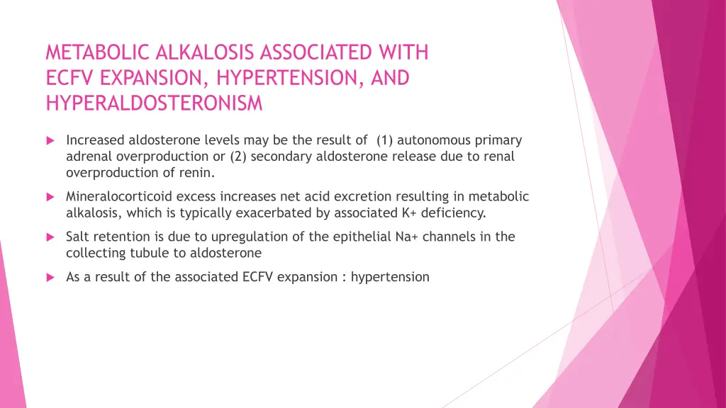 metabolic alkalosis associated with ecfv 1