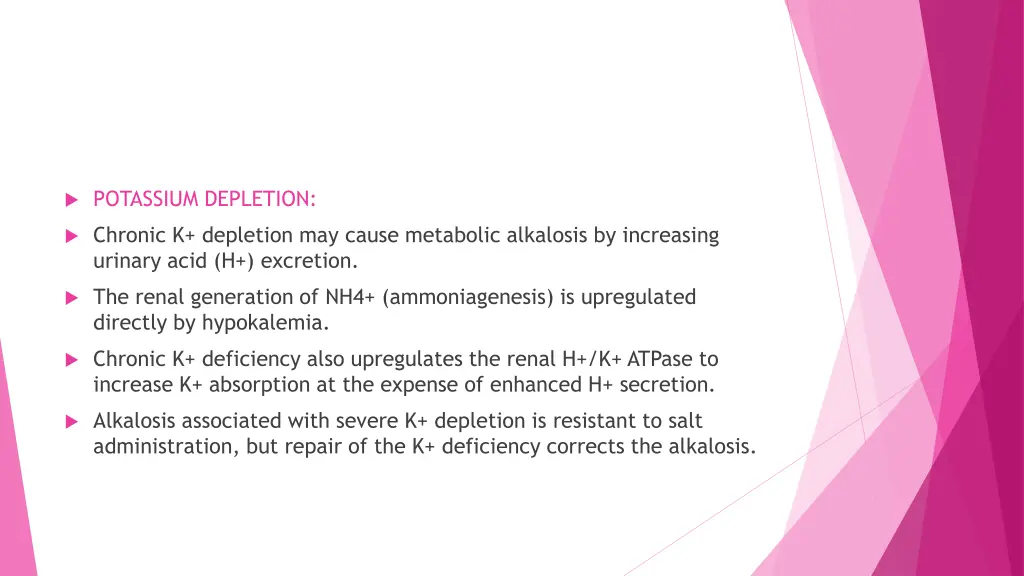 potassium depletion