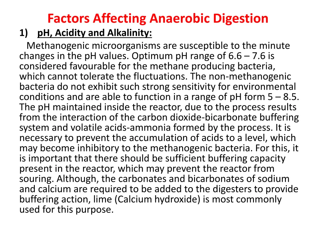 factors affecting anaerobic digestion