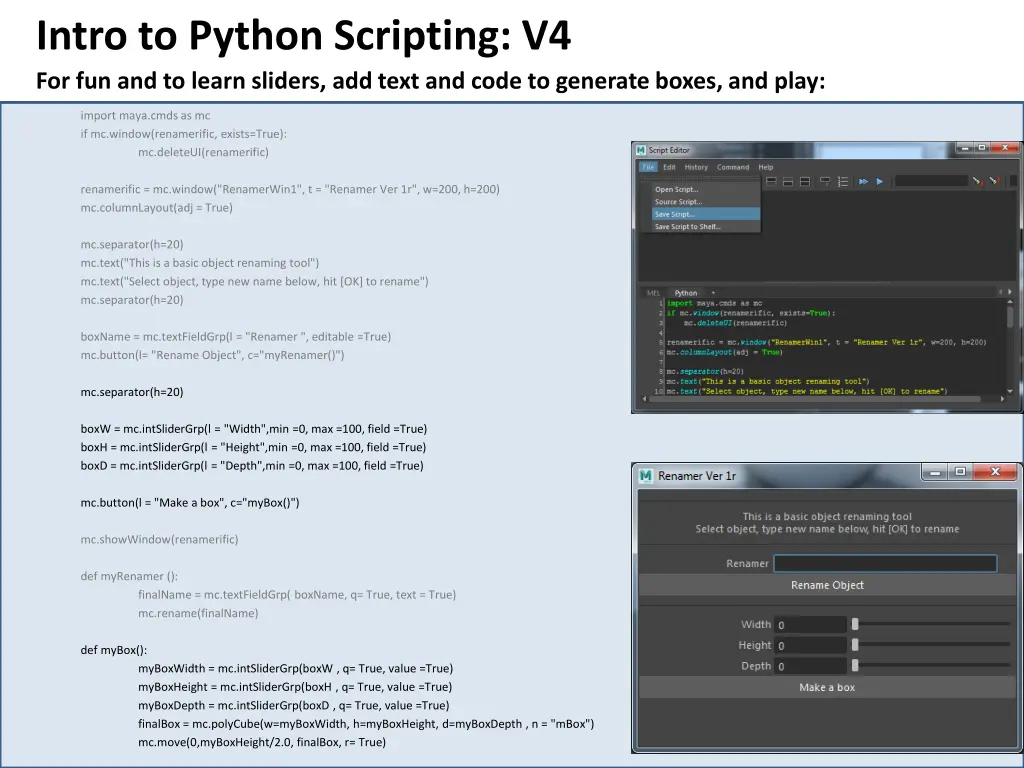 intro to python scripting v4
