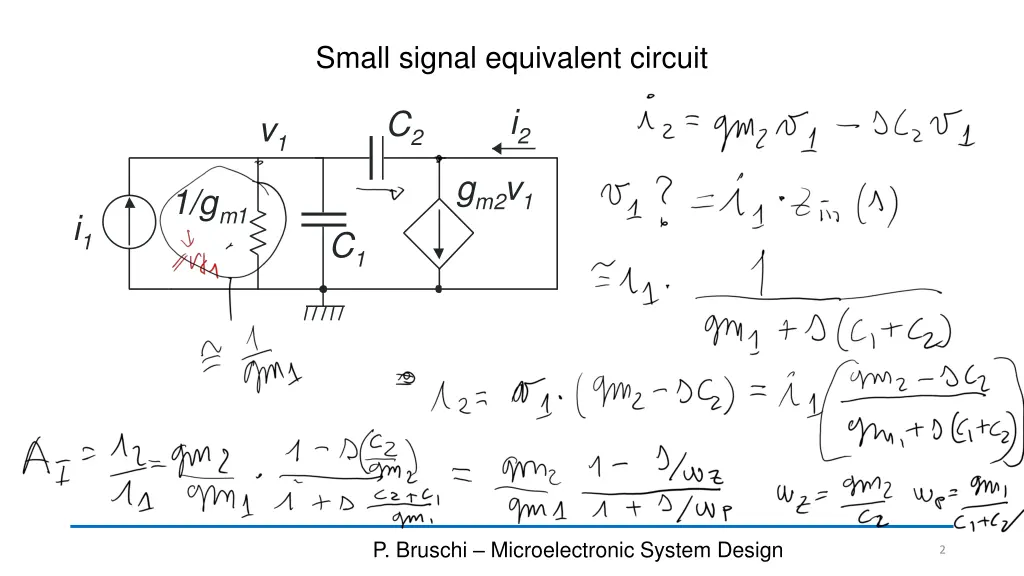 small signal equivalent circuit