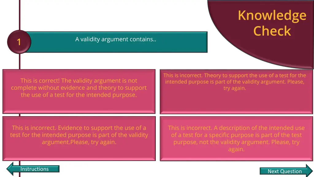 knowledge check