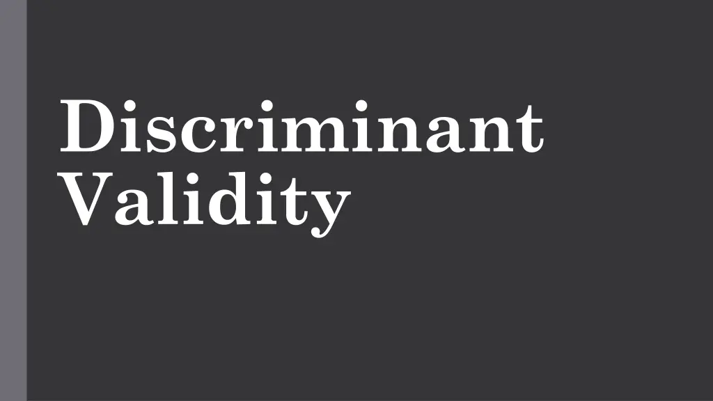 discriminant validity