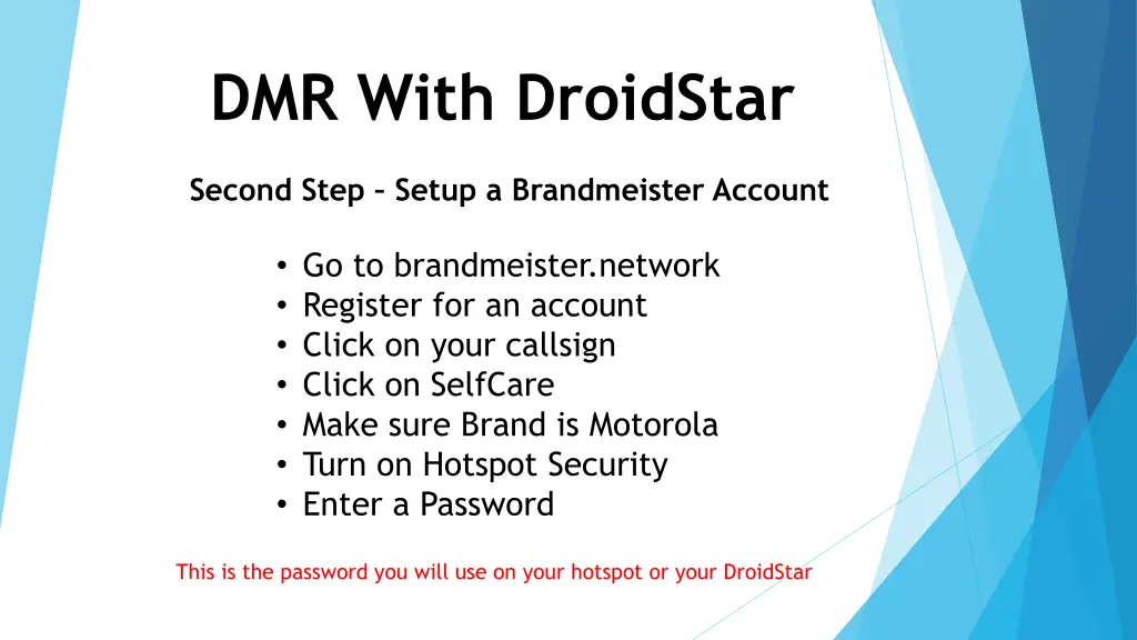 dmr with droidstar 2