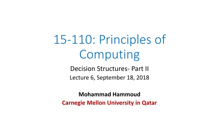 15 110 principles of computing decision