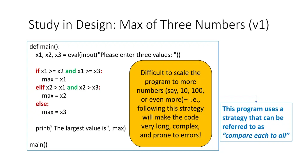 study in design max of three numbers v1