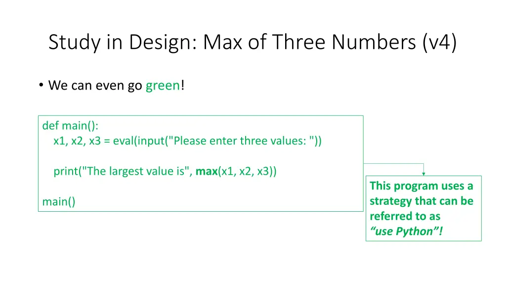 study in design max of three numbers v4