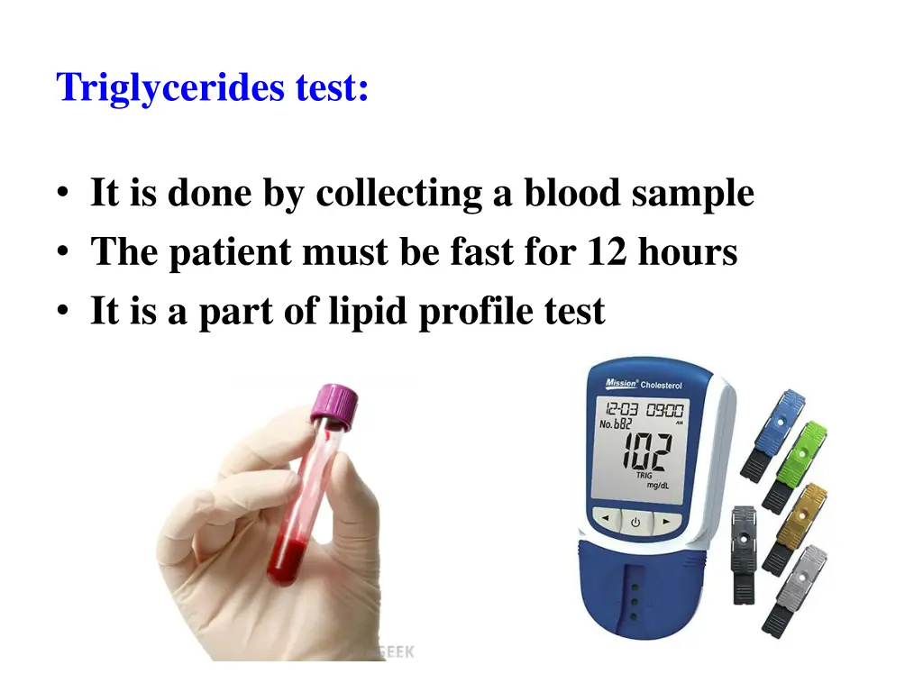 triglycerides test