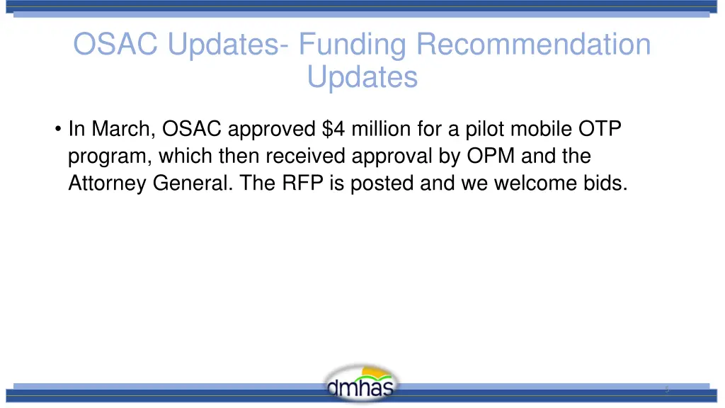 osac updates funding recommendation updates 1