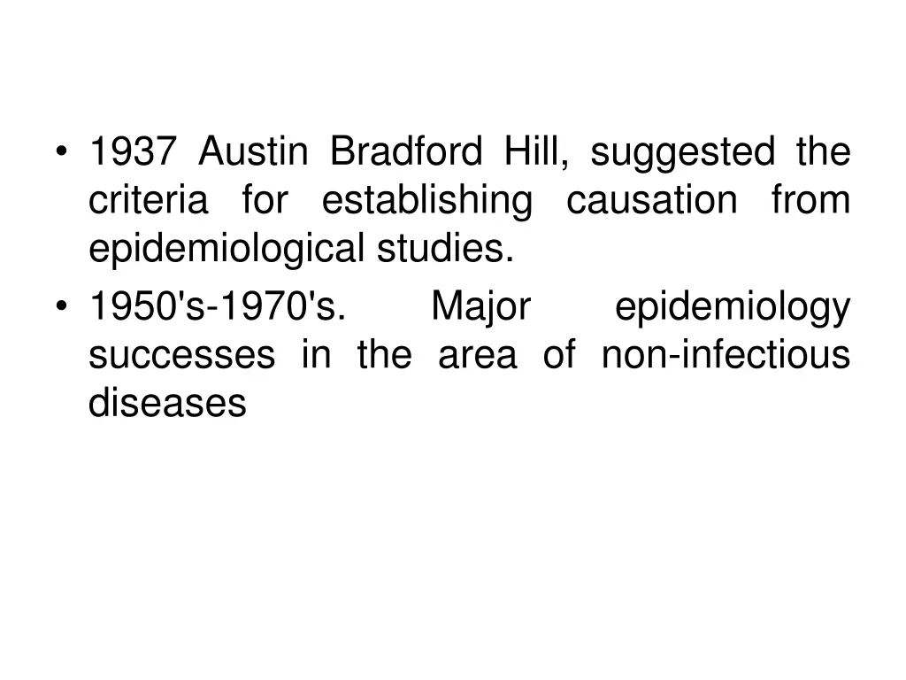 1937 austin bradford hill suggested the criteria