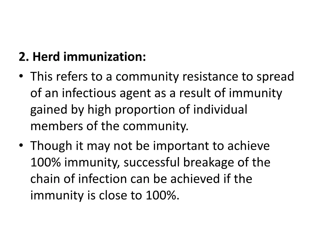 2 herd immunization this refers to a community