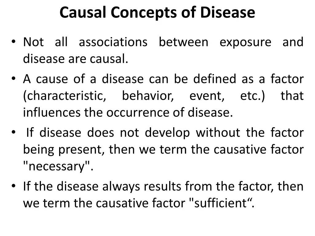causal concepts of disease