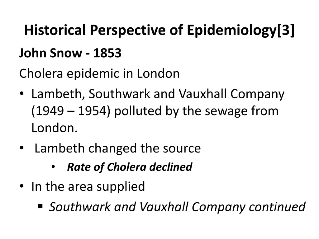 historical perspective of epidemiology 3