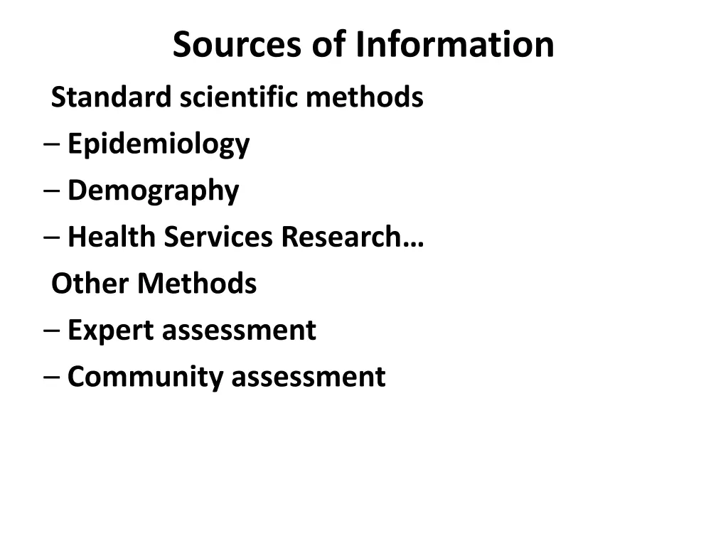 sources of information standard scientific